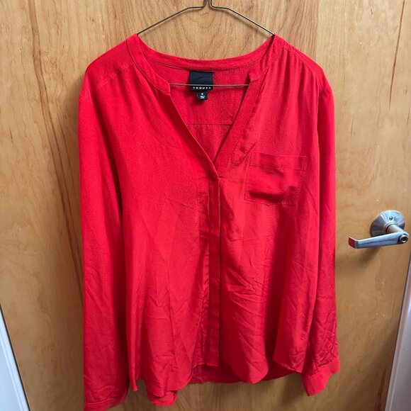 Red silk Trouve blouse - Picture 1 of 3